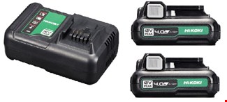 HiKOKI accupack - UC12SLWFZ - 4.0 Ah accu's [2st] en lader