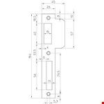 Nemef sluitplaat - P8691/12 - tbv 8691 - draairichting 2-4 - korte lip