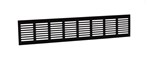 Nedco op-/inbouw plintrooster - 400x80mm - zwart - aluminium - in ophangkaart