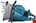 Makita CE001GZ XGT 2x 40 V Max doorslijper 355 mm excl. accu en lader