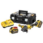 DEWALT DCG418X2-QW Accu Haakse slijper 125mm 54V XR FLEXVOLT - Inclusief 2x 9.0Ah Accu, Lader en Koffer 