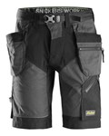 Snickers Workwear korte werkbroek - 6904 - zwart/grijs - maat 54