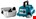 Makita accu stofzuiger droog/nat - DVC750LZX1 - 18V - excl. accu en lader - in doos