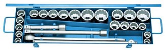 GEDORE dopsleutelset - 3/4" - 25-delig - UD - mm+INCH