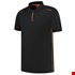 Tricorp Casual 202703 Accent unisex poloshirt Zwart Oranje 3XL