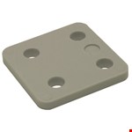 Gebr. Bodegraven drukplaten - zonder sleuf - 7 mm - kunststof - grijs - 192 st