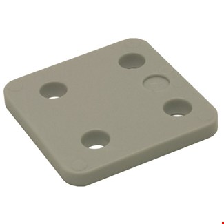 Gebr. Bodegraven drukplaten - zonder sleuf - 7 mm - kunststof - grijs - 192 st