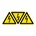 Brady waarschuwstickers W012 drieh10 elektr.span. =3x
