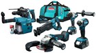 Makita accu combiset - boren/schroeven/zagen/slijpen - DLX5069TX1 - 18V - 2x5.0 Ah accu en snellader - in tas