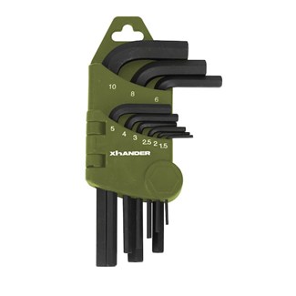 XHANDER Inbussleutelset 9-delig - 1,5 tot 10 mm in houder