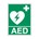 Brady reddingssticker - AED groen/wit - 15 x 21 cm - gelamineerd polyester