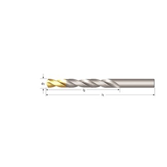 DORMER korte spiraalboor A002 -HSS-TiN -DIN338 - zelfcentrerend 2.0 mm - A0022.0