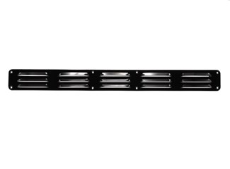 Nedco schoepenrooster - rechthoekig - 650x65mm - zwart - aluminium
