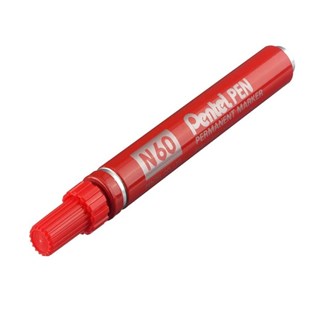 Pentel merkstift pen - afgeschuind N60B - rood - Q631352