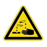 Brady waarschuwingssticker [3x] -  driehoek 10 cm - bijtendestof - 800230