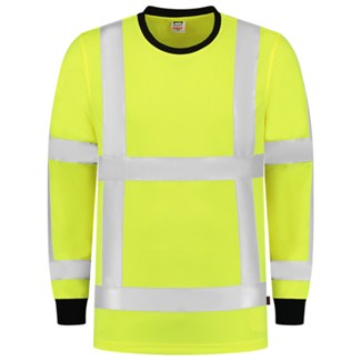Tricorp 103002 T-Shirt RWS Birdseye lange mouw - Fluor Geel - maat L