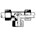 Ermeto - instelbare T-koppeling - 16S - EVT16SCF