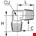 Legris - schroefkoppeling - haaks - 1/4" - BSPT - 0152 13 13