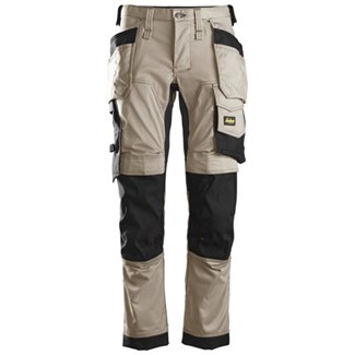Snickers Workwear 6241 Stretch Werkbroek met holsterzakken khaki/zwart - maat 60