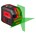 Levelfix kruislijnlaser CL120G groen set + statief 556112
