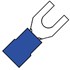 Klemko geisoleerde vorkkabelschoen - A 2532 GS - M3.5 - 27 A - 1.04-2.63 mm² - B=6.4 mm - extra wijd - blauw