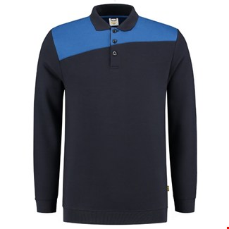 Tricorp polosweater - Bicolor Naden - marine blauw/koningsblauw - maat XXL