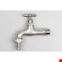Waterkraan met schroefdraad en slangpilaar - verchroomd - 3/4" buitendraad x 19 mm slangtule