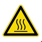 Brady waarschuwingssticker [3x]  -  driehoek 10 cm - warmtestraal - 800237