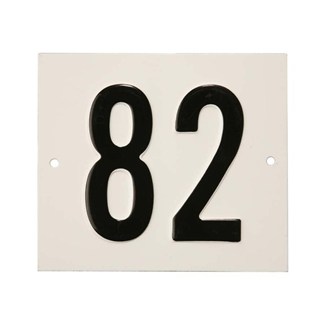 Besbo huisnummerplaat - Nr. 82 - aluminium