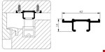 Luvema bovenrail - geanodiseerd - 6600mm - LU-RB.278.G