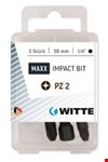 Witte pozidriv bit MAXX Impact [3x] - 1/4'' - PZ 2 - 38 mm  