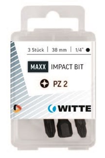 Witte pozidriv bit MAXX Impact [3x] - 1/4'' - PZ 2 - 38 mm  