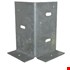 Gebr. Bodegraven paalhouder - type A - 90x90x2,5mm - verzinkt