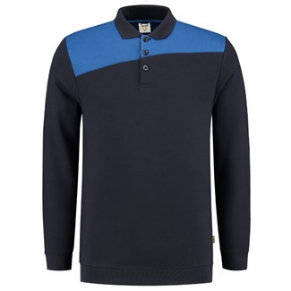 Tricorp polosweater - Bicolor Naden - marine blauw/koningsblauw - maat L