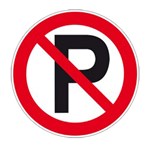 Brady verbodsplaat225 rond20 Parkeren verboden 252049
