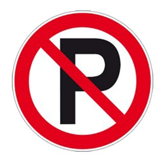 Brady verbodsplaat225 rond20 Parkeren verboden 252049