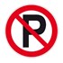 Brady verbodsplaat225 rond20 Parkeren verboden 252049