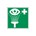 Brady informatie sticker - vierkant 10 x 10 cm - ogen spoelen - 800252