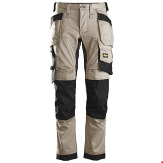 Snickers Workwear 6241 Stretch Werkbroek met holsterzakken khaki/zwart - maat 44