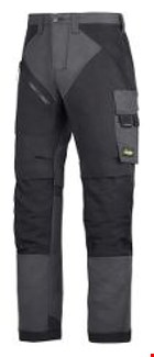 Snickers Workwear 6303 Ruffwork werkbroek - staalgrijs/zwart - maat 52