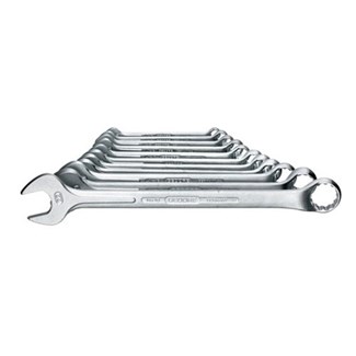 GEDORE ringsteeksleutelset - 1 B-011 - 10° - gebogen - 8-22 mm - 11-delig
