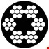 DX staalkabel 6x7+1TWK - PVC ommanteld transparant 4mm - haspel a 50 meter