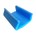 Permafix Nomafoam U-beschermprofiel - U120 - 22 x 2 m - blauw 
