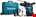 Makita accu combihamer - HR005GM202 - SDS-Max - 40V Max - 2x4.0 Ah accu en snellader - AWS zender - in koffer