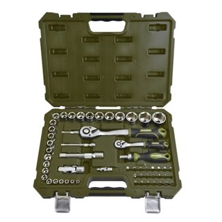 XHANDER 1/4" 1/2" dopsleutelset met ratel 55-delig