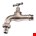 Waterkraan met schroefdraad en slangpilaar - verchroomd - 3/4" buitendraad x 19 mm slangtule
