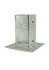 Gebr. Bodegraven paalhouder - op plaat - 71 x 71 x 150 mm - verzinkt