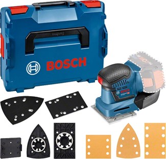 Bosch accu vlakschuurmachine - GSS 18V-10 - 18V - excl. accu en lader - in L-BOXX met acc. set