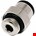 Legris - inschroefkoppeling - recht - 12 mm x 1/4" - BSPP - 3101 12 13