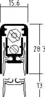 Luvema valdorpel geluidwerend rubber afdicht 93cm